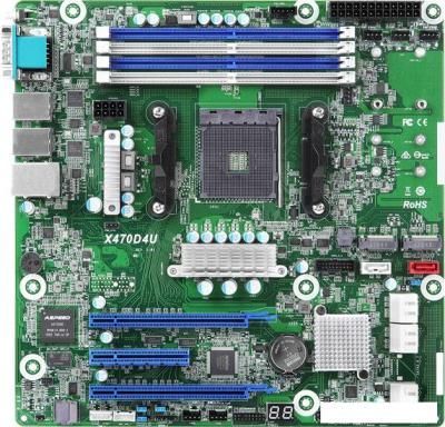 Материнские платы ASRock X470D4U Материнские платы ASRock X470D4U