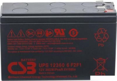Аккумулятор для ИБП CSB Battery HRL UPS 12360 6 F2F1 Slim (12В/7.5А·ч)