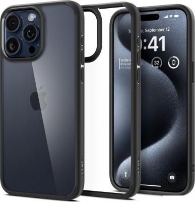 Чехол для телефона Spigen Ultra Hybrid для iPhone 15 Pro Max ACS06570 (черный) Чехол для телефона Spigen Ultra Hybrid для iPhone 15 Pro Max ACS06570 (черный)
