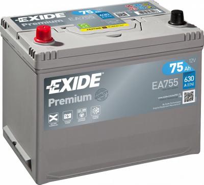 Автомобильный аккумулятор Exide Premium EA755 (75 А/ч) Автомобильный аккумулятор Exide Premium EA755 (75 А/ч)