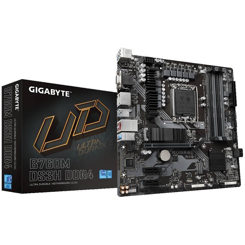 Материнская плата Gigabyte B760M DS3H DDR4 (rev. 1.0) Материнская плата Gigabyte B760M DS3H DDR4 (rev. 1.0)