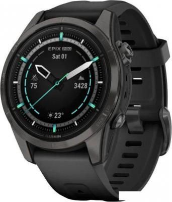 Умные часы Garmin Epix Pro Gen 2 Sapphire 42 мм (карбоново-серый титан/черный)