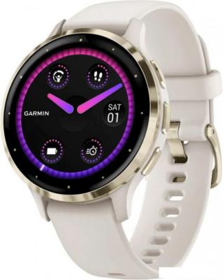 Умные часы Garmin Venu 3S (слоновая кость, с силиконовым ремешком)