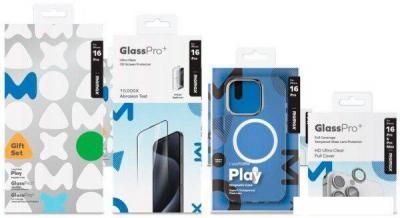 Чехол для телефона Momax Protection Bundle Set для iPhone 16 Pro MXAP24MTGS Чехол для телефона Momax Protection Bundle Set для iPhone 16 Pro MXAP24MTGS