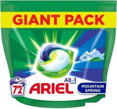 Капсулы для стирки Ariel Все в 1 Pods Горный родник (72 шт)