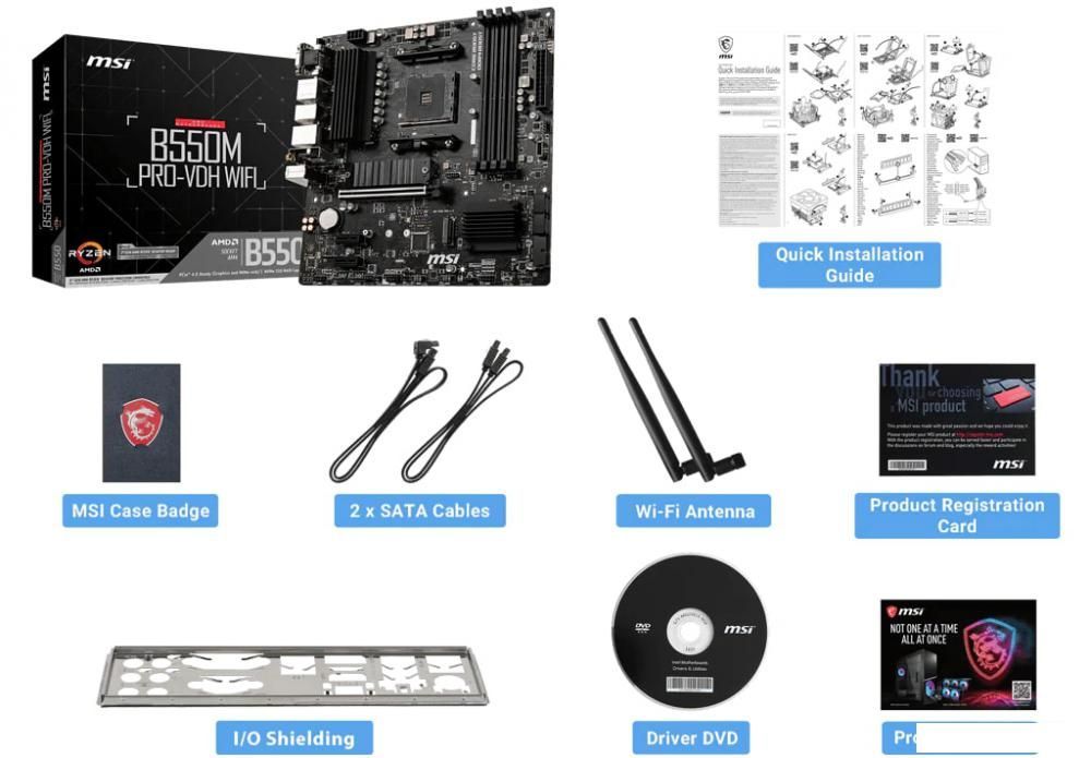 Материнская плата MSI B550M Pro-VDH WiFi Материнская плата MSI B550M Pro-VDH WiFi