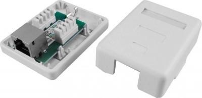 Розетка компьютерная Hyperline SB1-1-8P8C-C5E-SH-WH Розетка компьютерная Hyperline SB1-1-8P8C-C5E-SH-WH
