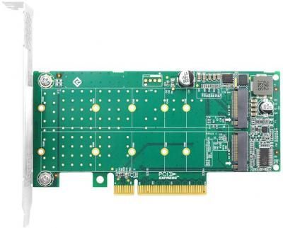 Моддинг, аксессуары для системных блоков Linkreal LRNV95N8 PCIe x8 to 2-Port M.2 NVMe Adapter
