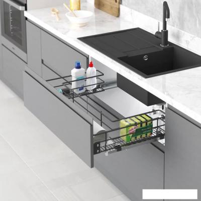 Корзина выдвижная Starax S-2354-A 90 (крепление на фасаде, антрацит) Корзина выдвижная Starax S-2354-A 90 (крепление на фасаде, антрацит)
