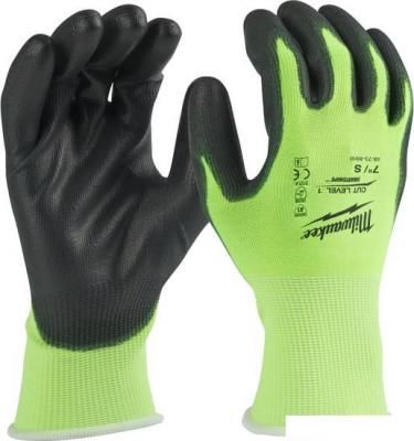 Перчатки хозяйственные Milwaukee Hi-Vis Cut level 1/A 7/S 4932479916 Перчатки хозяйственные Milwaukee Hi-Vis Cut level 1/A 7/S 4932479916