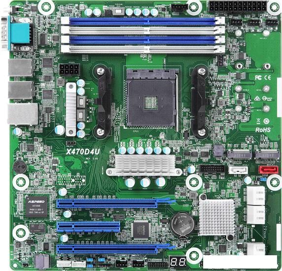 Материнские платы ASRock X470D4U