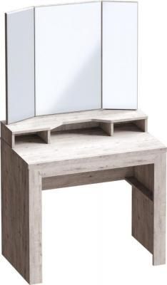 Туалетный столик с зеркалом Мебельград Соренто 155x90x45 см (дуб бонифаций/кофе структурный матовый)