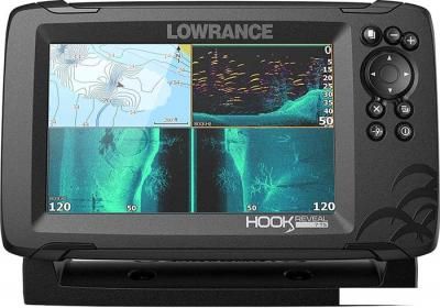 Эхолот-картплоттер Lowrance Hook Reveal 7 Tripleshot Эхолот-картплоттер Lowrance Hook Reveal 7 Tripleshot