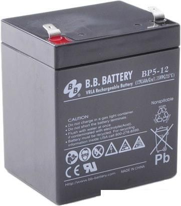 Аккумулятор для ИБП B.B. Battery BP5-12 (12В/5 А·ч) Аккумулятор для ИБП B.B. Battery BP5-12 (12В/5 А·ч)
