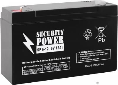 Аккумулятор для ИБП Security Power SP 6-12 F1 (6В/12 А·ч) Аккумулятор для ИБП Security Power SP 6-12 F1 (6В/12 А·ч)