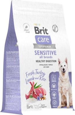 Сухой корм для собак Brit Dog Adult Sensitive Healthy Digestion с индейкой и ягненком 12 кг