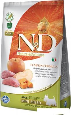 Сухой корм для собак Farmina N&amp;D Pumpkin Grain Free Boar &amp; Apple Adult Mini (с мясом кабана, тыквой и яблоком) 7 кг