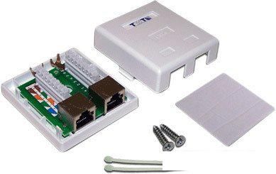 Розетка компьютерная TWT TWT-SM2-4545/S6-WH Розетка компьютерная TWT TWT-SM2-4545/S6-WH