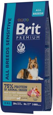 Сухой корм для собак Brit Premium Dog Sensitive ягненок и индейка 15 кг Сухой корм для собак Brit Premium Dog Sensitive ягненок и индейка 15 кг