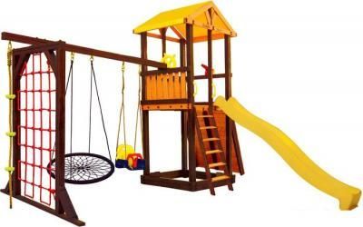Игровой комплекс Perfetto Sport Pitigliano-11 + качели Паутина Игровой комплекс Perfetto Sport Pitigliano-11 + качели Паутина