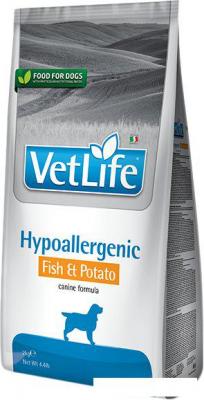 Сухой корм для собак Farmina Vet Life Hypoallergenic Fish&amp;Potato Dog (диетический с рыбой и картофелем) 12 кг