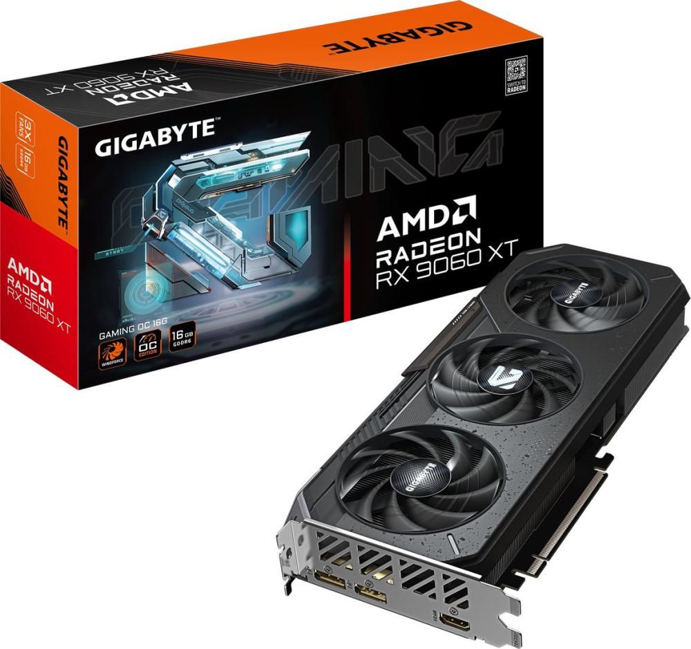 Видеокарта Gigabyte Radeon RX 9060 XT GAMING OC 16G GV-R9060XTGAMING OC-16GD