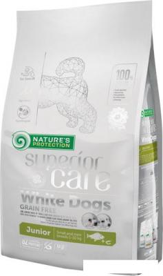 Сухой корм для собак Nature's Protection Superior Care GF White Dogs Junior Small &amp; Mini Breeds (для щенков малых пород с белой шерстью) 10 кг