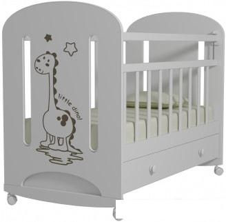 Детские кроватки VDK Dino с маятником и ящиком (белый) Детские кроватки VDK Dino с маятником и ящиком (белый)